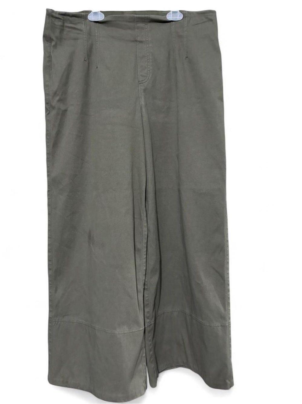 SPANX Olive Green Wide-Leg Chinos